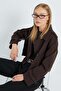 Double-Breasted Collar Double-Pocket Crop Trench Coat - 3