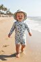 Poll Baby Baby Boy Long Sleeve Swimsuit Hat Sea Booties Set - 2