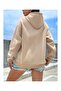 Women's Printed Oversize Hooded Sweatshirt - 3