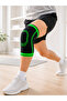 Breathable Knitted Sports Knee Brace Flexible Structure Knee Support Black Green - 3