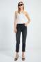 Zippered Cut-Off Hem Mom Jeans