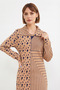 Patterned Polo Neck Knitwear Dress - 2