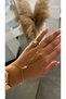Marquise Cut Zircon Stone Detailed Luxury Stainless Steel Shahmeran - 3