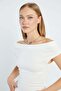 Basic Madonna Collar Slim Fit Blouse - 7