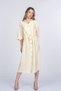 Women's Summer Yellow Armina Shoulder Tulle Detail Viscose Dress 50394