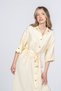 Women's Summer Yellow Armina Shoulder Tulle Detail Viscose Dress 50394 - 2