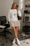 Women's to Fill Ribbon Bow Printed Comfortable Fit Crew Neck White Sweatshirt - 3
