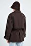 Beli Belted Double-Breasted Collar Oversize Trench Coat - 8