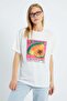 Papaya Printed Crew Neck Casual T-Shirt - 2