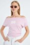 Printed Boat Neck Draped Blouse - 5