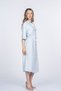 Women's Summer Blue Armina Shoulder Tulle Detail Viscose Dress 50394 - 3