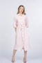 Women's Summer Pink Armina Shoulder Tulle Detail Viscose Dress 50394 - 2