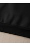 Women's Colorful Flowers Branch Printed Sleeve Detailed Comfortable Fit Crew Neck Black Sweatshirt - 3