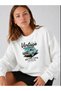 Women's Vintage Retro Car Graphic Printed Comfortable Fit Crew Neck White Sweatshirt - 2