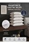 Zippered Inner Lining White Pillow Cover 6 Pieces, Not Filled - 3