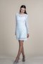 Women's Summer Ecru Tulle Lace Detailed Long Sleeve Mini Dress 50380 - 3