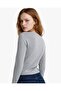Premium viscose crew neck crop stretch knit blouse - 3