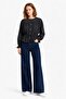 Shirt with Ribbed Cuff Detailing and Tie-Up Fastening - 2