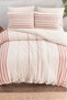 Natural Muslin Duvet Cover Set Double Size 100% Cotton 4 Pieces - Non-Ironing Anti-Sweat Striped Bohemian Set - 3