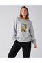 Women's Van Gogh City Brush Print Comfortable Fit Crew Neck Gray Sweatshirt - 2