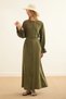 Birit Closed Waist Tie Dress Khaki - 4