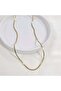 Xuping 2 mm Square Chain Necklace 50 cm Gold