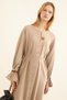 Birit Closed Waist Tie Dress Mink - 2