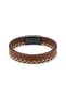 Brown Genuine Leather Men's Bracelet - 3
