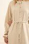 Birit Closed Waist Tie Dress Stone - 2