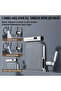 3-Mode Led Temperature Display Pull-Out Waterfall Faucet 360 °   Swivel Kitchen Bathroom Sink Faucet - 7