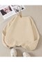 Women's Tala Tennis Printed Comfortable Fit Crew Neck Beige Sweatshirt - 2
