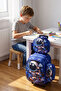 Astronaut Kids 3 Pcs Set (Trolly School Bag, Lunch Bag, Pencil Pouch) Rolling Backpack with Wheels, Convertible, Large Capacity, Side Pockets - 6
