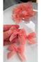 Linen Ribbon Ready Bow -20 Pieces-Salmon - 2