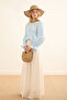 Elastic Waist Wide Leg Trousers Stone - 4