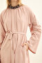 Drawstring Linen Dress Powder - 4