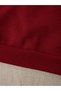 Women's Dal Flower Red Sleeve Printed Comfortable Fit Crew Neck Burgundy Sweatshirt - 3