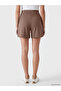 Lcw Vision Brown Soft Touch Women's Shorts with Elastic Waist - 4