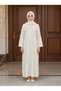 Women's Hijab Dress with Adjustable Sleeves and Pocket Detail, Buttoned Throughout, Long Shirt Dress