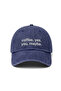 Coffee Yes, You Maybe Embroidered Cotton Fabric Washable Hat / Coffee Yes You Maybe Embroidered Adjustable Style Hat