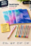 Pink 0.7 Versatil Pen 8 Colors Ballpoint Pen and 4 Pieces 40 Sheets Unlined Notebook Stationery Set