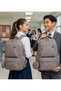 Dp Casual a Quality Mink Ecru 6 External Zippered Water Repellent School Sports Travel Daily Light Fabric Backpack 7-7