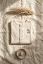 Milk Patterned White 100% Cotton, Footless Baby Boy Romper 0-3 Months - 6