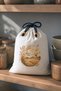 Multi-Purpose Printed Legume Pouch, Nuts Pouch, and Dried Food Pouch - 100% Cotton Raw Cloth Fabric | Model-02 | - 5