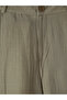 Khaki Loose Fit Linen Look Men's Shorts - 6