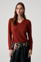 V-Neck Blouse and Trousers Set - 4
