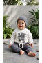 Bereli Embossed Hi Printed Baby Boy Top and Bottom 3-Piece Set - 2