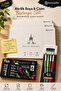 6-Piece Metallic Acrylic Paint and 3-Piece Art Notebook Hobby Set 25X35 cm 110 Gr – 6 Color Paints and 4-Piece Brush Set