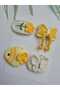 Thin Hair Baby Hairpin Baby Girl Accessory Handmade Baby Fashion Antiallergic 100% Cotton 4-Piece Hairless Baby Hairpin (0-3 Years) - 4