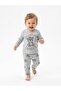 Cotton Teddy Bear Detailed 2-Piece Baby Boy Pajama Set - 2
