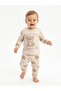 Cotton Teddy Bear Detailed 2-Piece Baby Boy Pajama Set - 2